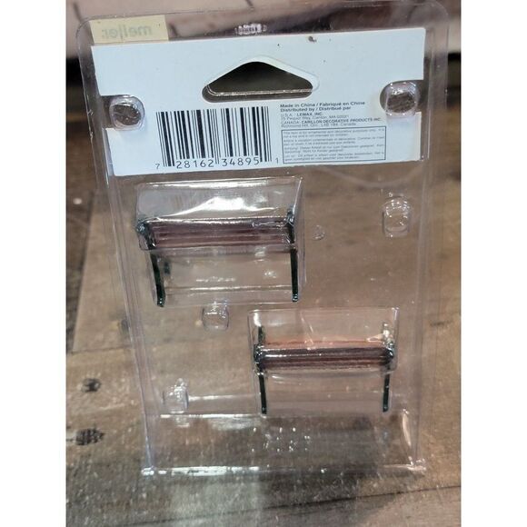 Lemax 2003 park bench Village accessory Decor figure - Picture 3 of 3